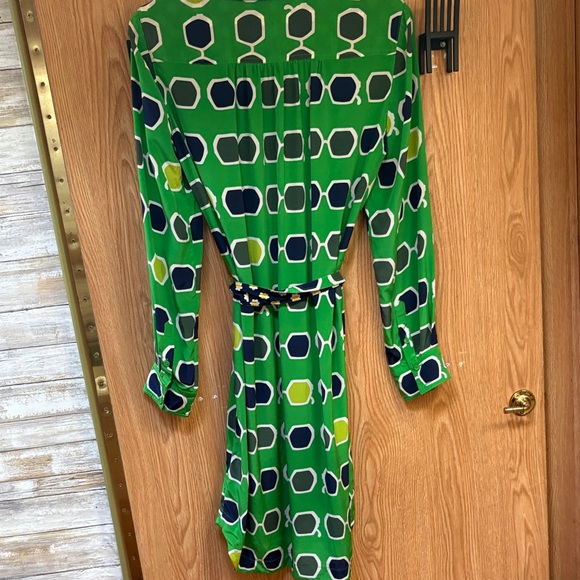 Trina Turk silk sunglasses print Midi Dress - Picture 7 of 9